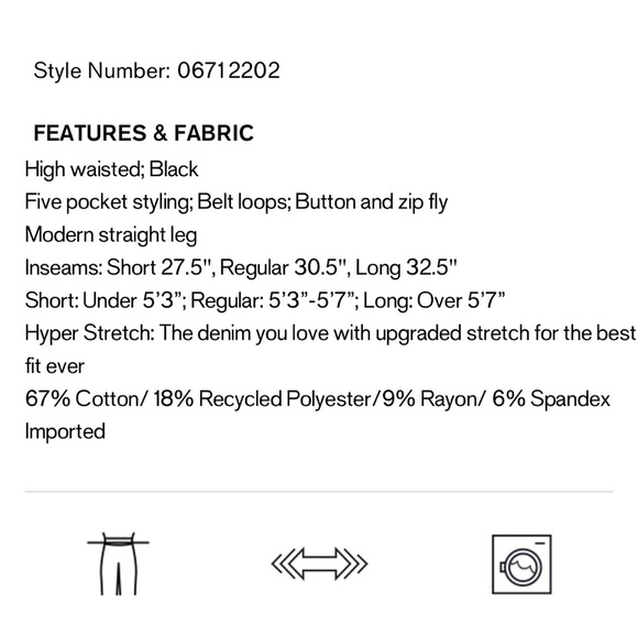 Express NWT - Modern Straight High Rise Hyper Stretch Jeans - Size 6R - Picture 9 of 16